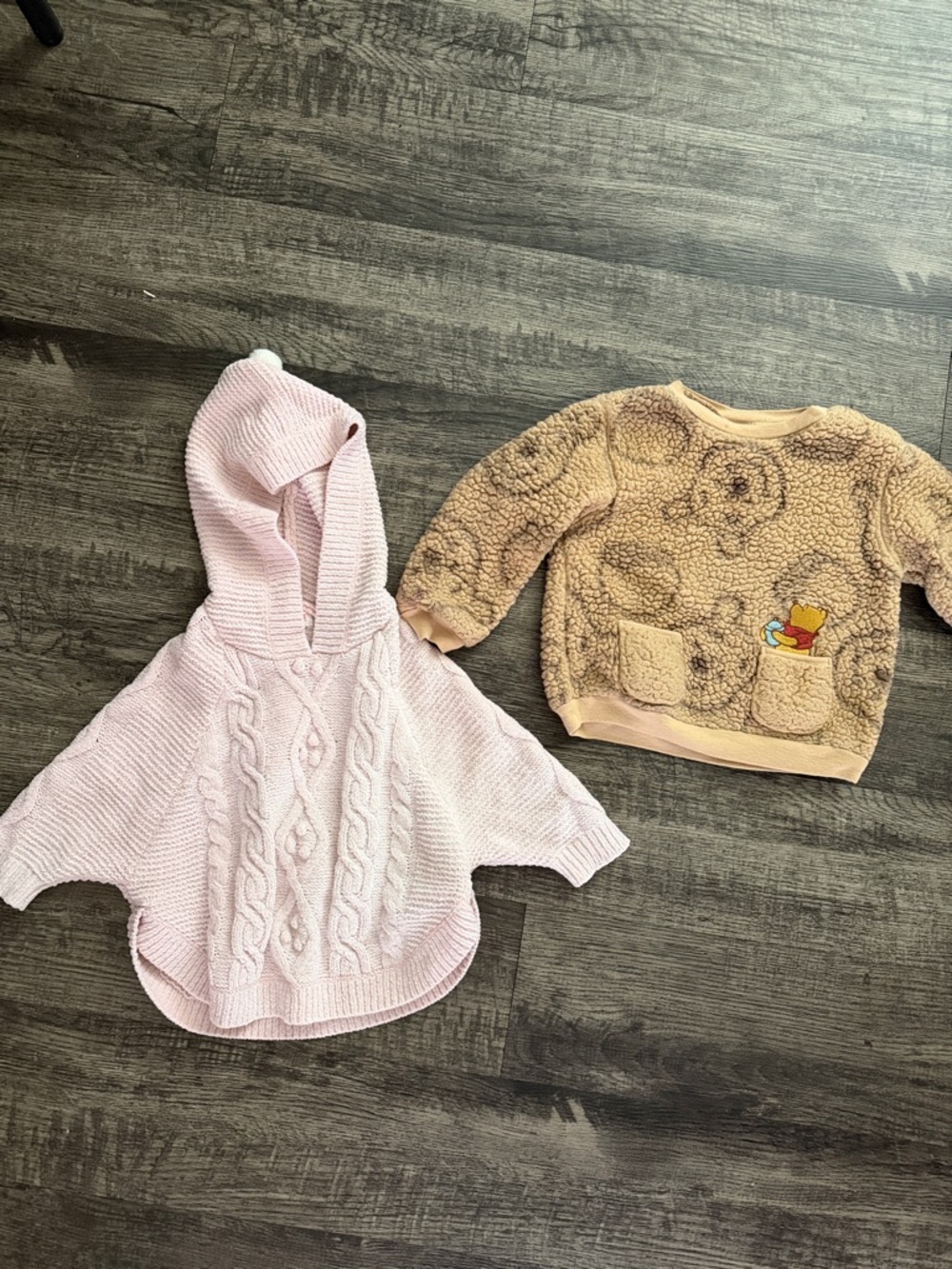 Disney Beige Teddy Sherpa Sweatshirt with Pooh Patch